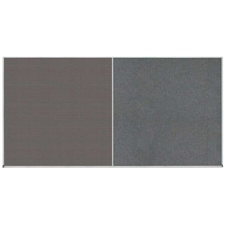 United Visual Products Enclosed Corkboard, 1 Door, 18"x24", 4" Fra UV3414-BRONZE-CLOUD